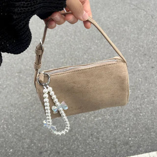 Petit Ribbon Bag Keyring Pearl Bead Strap Keyholder