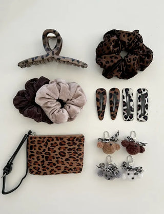 Giant Twist Hair Clip Matte Leopard Print Updo