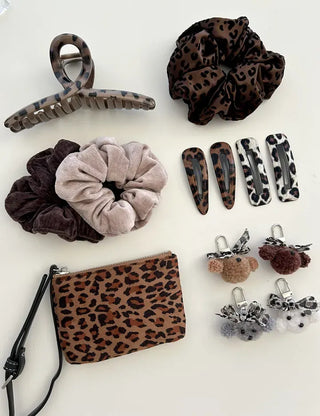 Giant Twist Hair Clip Matte Leopard Print Updo