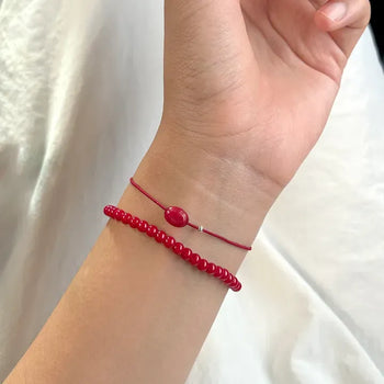 925 Silver Bracelet Gemstone Silver Ball Elastic Band Women's String Bracelet