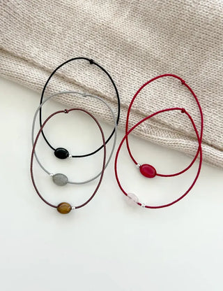 925 Silver Bracelet Gemstone Silver Ball Elastic Band Women's String Bracelet