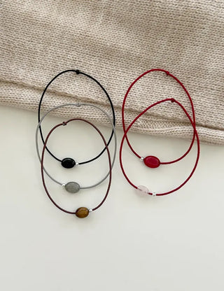 925 Silver Bracelet Gemstone Silver Ball Elastic Band Women's String Bracelet