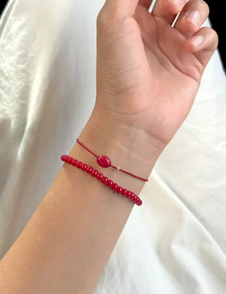 925 Silver Bracelet Gemstone Silver Ball Elastic Band Women's String Bracelet