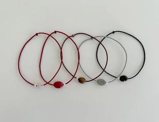 925 Silver Bracelet Gemstone Silver Ball Elastic Band Women's String Bracelet
