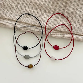 925 Silver Bracelet Gemstone Silver Ball Elastic Band Women's String Bracelet