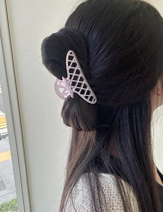 Pearl mesh hair clip for half-updos hairpins