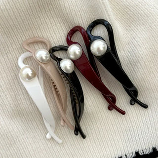 Long clip updo pearl hairpin hair clip