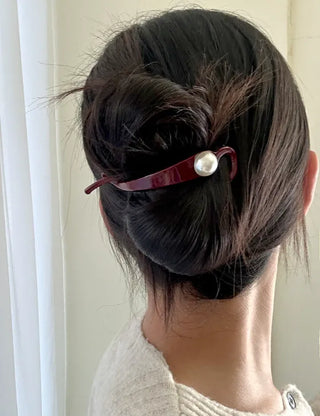 Long clip updo pearl hairpin hair clip