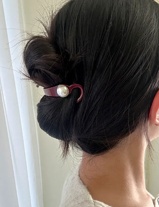Long clip updo pearl hairpin hair clip