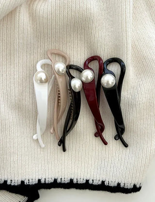 Long clip updo pearl hairpin hair clip