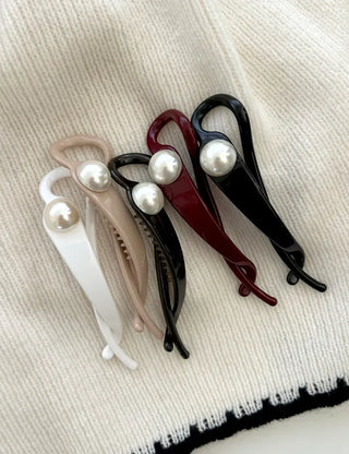Long clip updo pearl hairpin hair clip