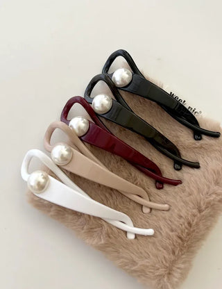 Long clip updo pearl hairpin hair clip