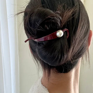 Long clip updo pearl hairpin hair clip