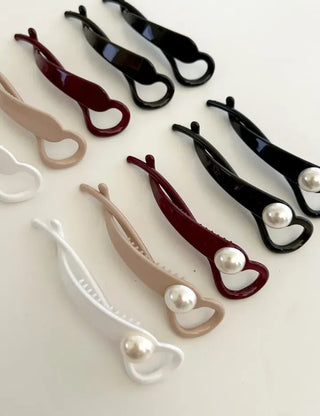 Long clip updo pearl hairpin hair clip