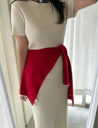 Gold Button Wool Knit Shoulder Shawl Women's Autumn Cardigan Shawl