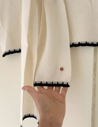 Gold Button Wool Knit Shoulder Shawl Women's Autumn Cardigan Shawl