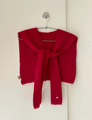 Gold Button Wool Knit Shoulder Shawl Women's Autumn Cardigan Shawl