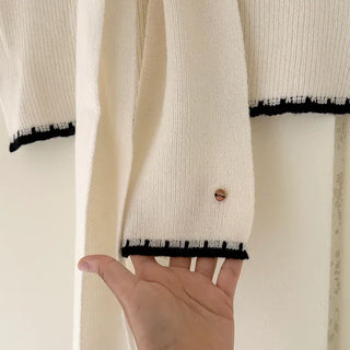 Gold Button Wool Knit Shoulder Shawl Women's Autumn Cardigan Shawl