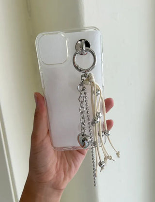 Suede Tassel Keyring Heart Keyholder Bag Charm Decoration