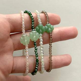 Mary Shop Bead Bracelet Four-Leaf Clover Handmade Women's