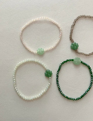 Mary Shop Bead Bracelet Four-Leaf Clover Handmade Women's