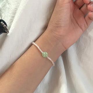 Mary Shop Bead Bracelet Four-Leaf Clover Handmade Women's