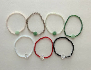 Mary Shop Bead Bracelet Four-Leaf Clover Handmade Women's