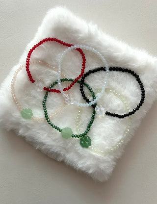 Mary Shop Bead Bracelet Four-Leaf Clover Handmade Women's