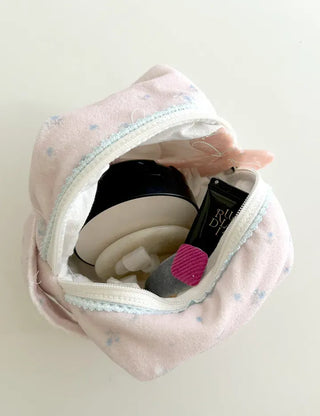 Merry Shop Ribbon Hand Mirror Marble Leopard Print Premium Portable Mini