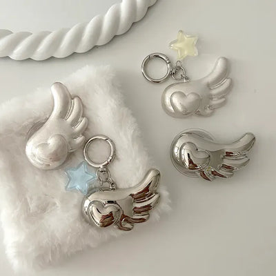 Merry Shop Wing Keyring Smart Talk Heart Angel Keyholder