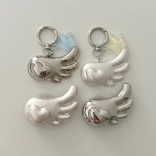 Merry Shop Wing Keyring Smart Talk Heart Angel Keyholder