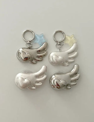 Merry Shop Wing Keyring Smart Talk Heart Angel Keyholder