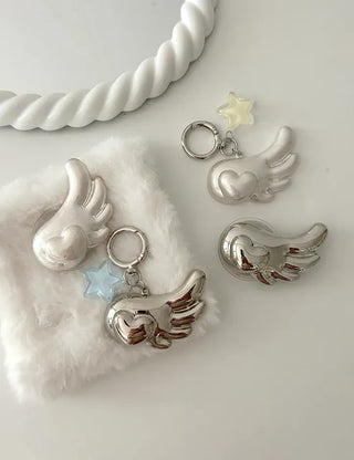 Merry Shop Wing Keyring Smart Talk Heart Angel Keyholder