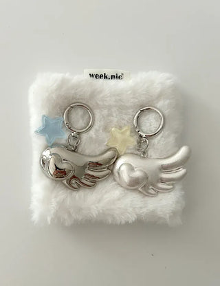 Merry Shop Wing Keyring Smart Talk Heart Angel Keyholder