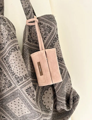 Merry Shop Pouch Wallet Suede Zipper Mini Strap
