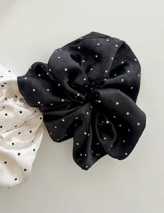 Merry Shop Scrunchie Satin Dot Oversized Band