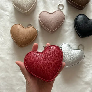 Heart mini pouch coin purse bag keyring