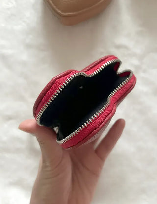 Heart mini pouch coin purse bag keyring
