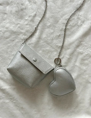 Heart mini pouch coin purse bag keyring