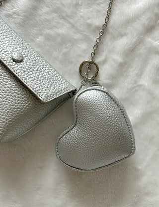 Heart mini pouch coin purse bag keyring