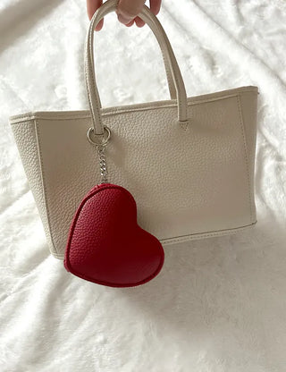 Heart mini pouch coin purse bag keyring
