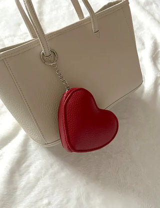 Heart mini pouch coin purse bag keyring