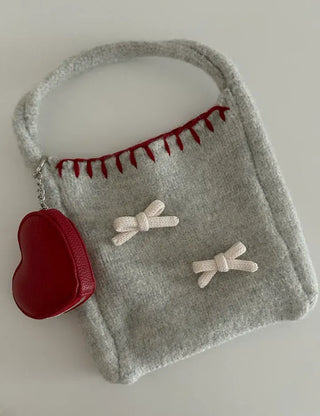 Heart mini pouch coin purse bag keyring
