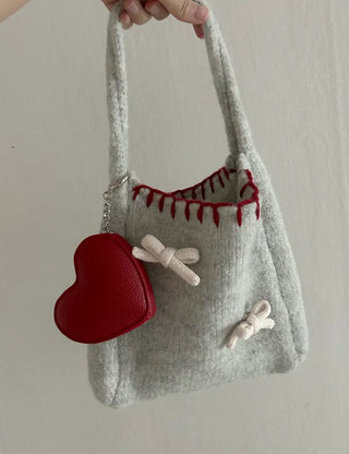 Heart mini pouch coin purse bag keyring