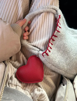 Heart mini pouch coin purse bag keyring