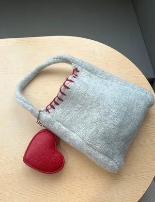 Heart mini pouch coin purse bag keyring