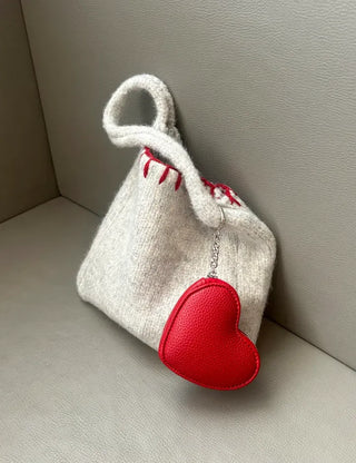 Heart mini pouch coin purse bag keyring
