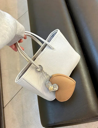 Heart mini pouch coin purse bag keyring