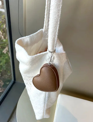 Heart mini pouch coin purse bag keyring