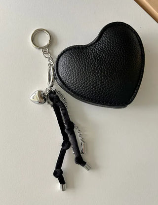 Heart mini pouch coin purse bag keyring